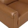 Hector Stationary Leather Look Loveseat (9690BRW-2) image 5