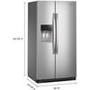 36-inch, 28 cu. ft. Side-by-Side Refrigerator with Water and Ice Dispenser (WRSF6536RZ) image 8