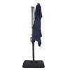 Xico LA-A030TL+BASE 8 Ft Square Umbrella w/ Double Top w/ LED Light + 37