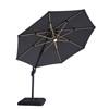 Nuti LA-A031GY+BASE 10 Ft Round Umbrella w/ LED Light + 37