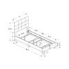 Twin Upholstered Panel Bed (I 5806T) image 3