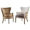 George Stationary Fabric and Leather Look Accent Chair (GG850AC) image 2