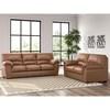 WillowBend Stationary Leather Look Loveseat (PC2770435) image 7