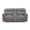 5Z-Comfort Power Reclining Leather Match Loveseat with Console (PCU1090018) image 2