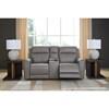 5Z-Comfort Power Reclining Leather Match Loveseat with Console (PCU1090018) image 4