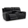 5Z-Comfort Power Reclining Leather Match Loveseat with Console (PCU1090218) image 2