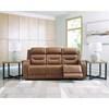 Knightington Power Reclining Leather Match Sofa (PCU1160015A) image 6