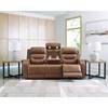Knightington Power Reclining Leather Match Sofa (PCU1160015A) image 8
