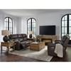 Crossplex Power Reclining Leather Match Loveseat with Console (PCU6450618) image 15
