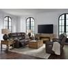 Crossplex Power Reclining Leather Match Loveseat with Console (PCU6450618) image 16