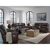 Crossplex Power Reclining Leather Match Loveseat with Console (PCU6450618) image 17
