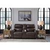Crossplex Power Reclining Leather Match Loveseat with Console (PCU6450618) image 4