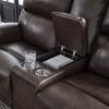 Crossplex Power Reclining Leather Match Loveseat with Console (PCU6450618) image 5
