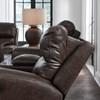 Crossplex Power Reclining Leather Match Loveseat with Console (PCU6450618) image 6