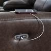 Crossplex Power Reclining Leather Match Loveseat with Console (PCU6450618) image 8