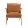 Gideon Stationary Leather Look Accent Chair (1107NABRW-1) image 2