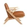 Gideon Stationary Leather Look Accent Chair (1107NABRW-1) image 3