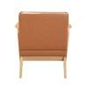 Gideon Stationary Leather Look Accent Chair (1107NABRW-1) image 5