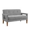 Belfort Stationary Fabric Loveseat (1113GY-2) image 2
