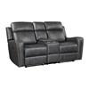 Kellen Power Reclining Fabric Loveseat with Console (9515DGY-2PW) image 2