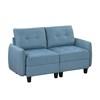 Garren Stationary Fabric Loveseat (9557BUE-2*) image 2