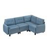 Garren Fabric 4 pc Sectional (9557BUE*4SC) image 1