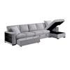Pompano Fabric Sleeper Sectional (9630GY*32LRC) image 4