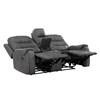 Oberon Reclining Fabric Loveseat with Console (9634DGY-2) image 4