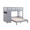 Sloane B2024GYLTF-1* Twin/Full Loft Bunk Bed with Chest and Hidden Desk image 2