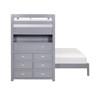 Sloane B2024GYLTF-1* Twin/Full Loft Bunk Bed with Chest and Hidden Desk image 5