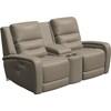 Causeuse inclinable motorisée Washington en cuir et aspect cuir avec console (41067-L8-BALI-HARVEST-MATCH) image 1