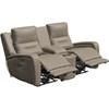 Causeuse inclinable motorisée Washington en cuir et aspect cuir avec console (41067-L8-BALI-HARVEST-MATCH) image 2