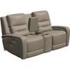 Causeuse inclinable motorisée Washington en cuir et aspect cuir avec console (41067-L8-BALI-HARVEST-MATCH) image 3