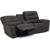 Causeuse inclinable motorisée Keiran en cuir et aspect cuir avec console (41500-L8-SOLANA-MOUNTAIN-MATCH) image 3