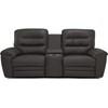 Causeuse inclinable motorisée Keiran en cuir et aspect cuir avec console (41500-L8-SOLANA-MOUNTAIN-MATCH) image 4