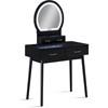 Cecilia 4-Drawer Vanity Set (4905SET-BK) image 2