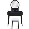 Cecilia 4-Drawer Vanity Set (4905SET-BK) image 3