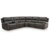 Mobilier modulaire 6-pièces 5Z - Pittson motorisé en cuir et aspect cuir (PCU1260058/PCU1260057/PCU1260031/PCU1260077/PCU1260046/PCU1260062) image 1