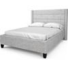 Elliane Queen Upholstered Platform Bed (Elliane HEL60+BKBSWQ Queen Upholstered Box Spring Bed) image 1