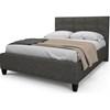 Heaven Queen Upholstered Platform Bed (Heaven HHE60+BKBSWQ Queen Upholstered Box Spring Bed) image 1