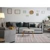 Sully Grey White Broken Lines Design Rug, 5'3