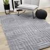 Luxe Blue Maze Design Rug, 5'3
