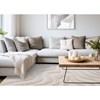 Luxe White Curvy Lines Rug, 7'10