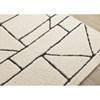 Talia Cream Black Geometric Lattice Design Rug, 5'3