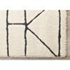 Talia Cream Black Geometric Lattice Design Rug, 5'3