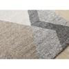 Marquis Grey White Beige Abstract Geometric Rug, 5'3