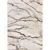 Mae White Grey Orange Veined Marble Design Rug, 5'3