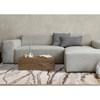 Mae White Grey Orange Veined Marble Design Rug, 5'3