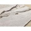Mae White Grey Orange Veined Marble Design Rug, 5'3