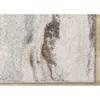 Mae White Grey Orange Veined Marble Design Rug, 5'3